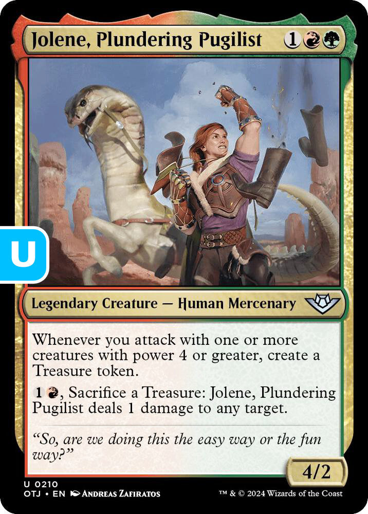 Jolene Plundering Pugilist OTJ Legendary Creature Human Mercenary NM