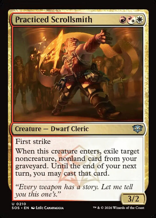 Practiced Scrollsmith SOS Creature Dwarf Cleric NM