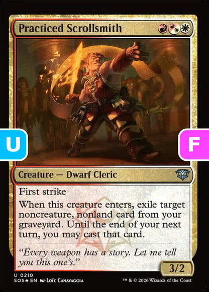 Practiced Scrollsmith SOS Creature Dwarf Cleric *Foil* NM