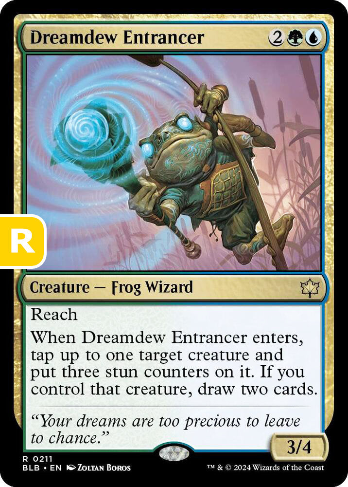 Dreamdew Entrancer BLB Creature Frog Wizard NM
