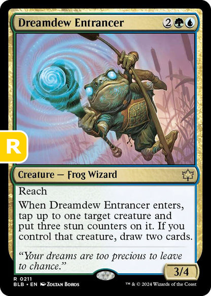 Dreamdew Entrancer BLB Creature Frog Wizard NM