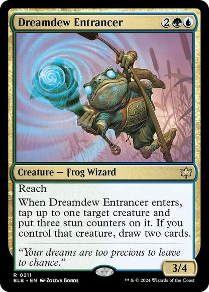 Dreamdew Entrancer BLB Creature Frog Wizard NM