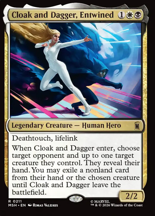 Cloak and Dagger, Entwined MSH Legendary Creature Human Hero NM
