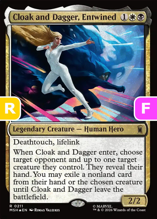 Cloak and Dagger, Entwined MSH Legendary Creature Human Hero *Foil* NM