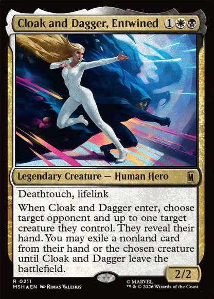 Cloak and Dagger, Entwined MSH Legendary Creature Human Hero *Foil* NM