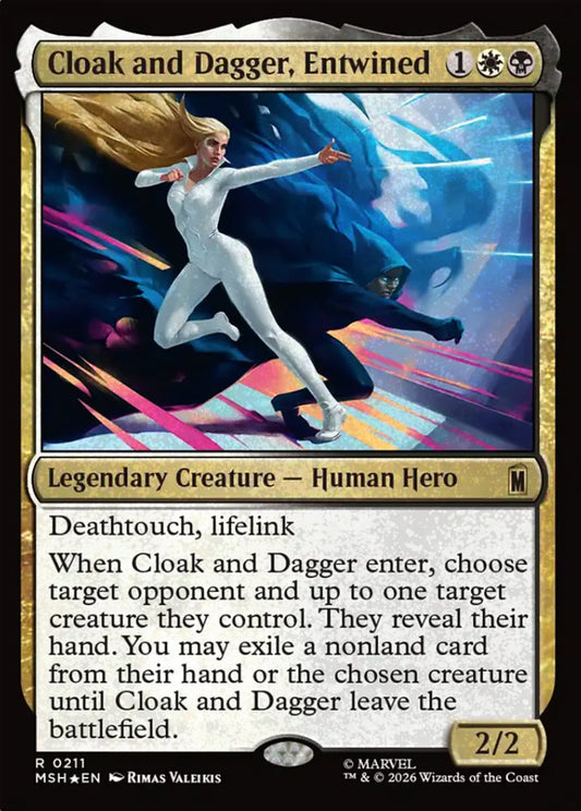 Cloak and Dagger, Entwined MSH Legendary Creature Human Hero *Foil* NM