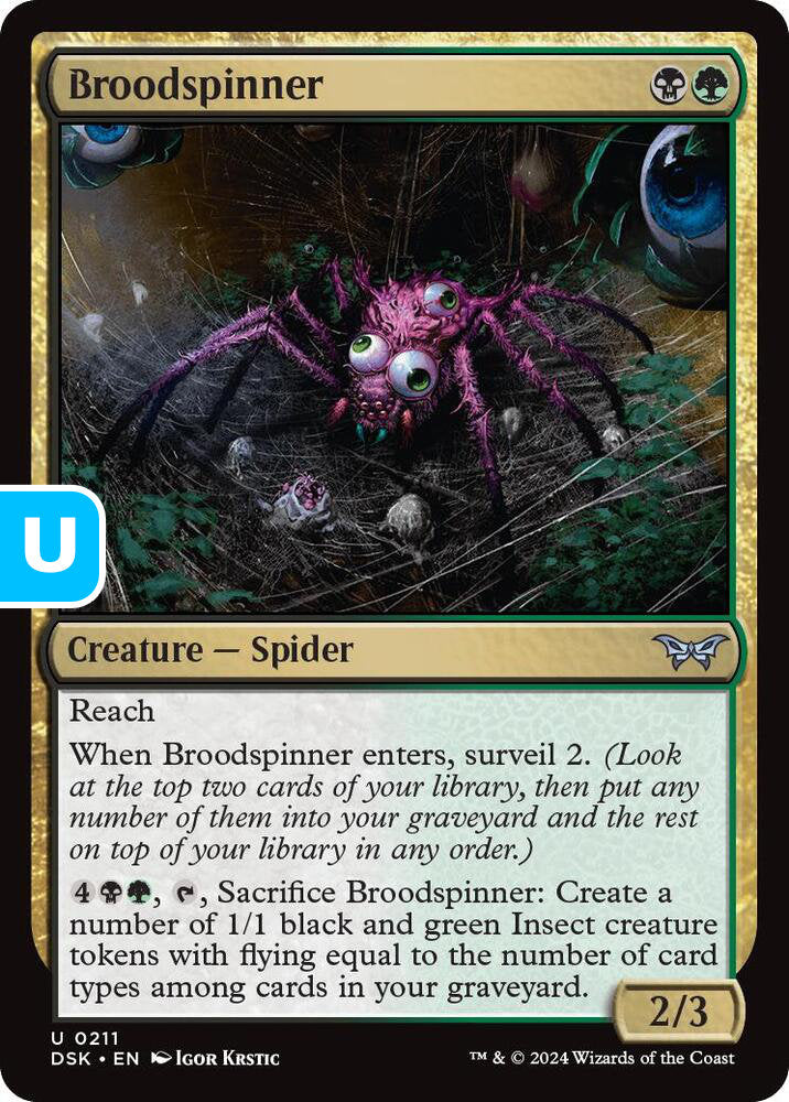 Broodspinner DSK Creature Spider NM