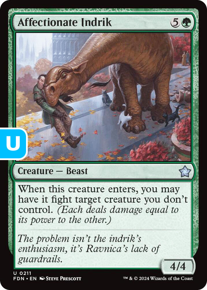 Affectionate Indrik FDN Creature Beast NM