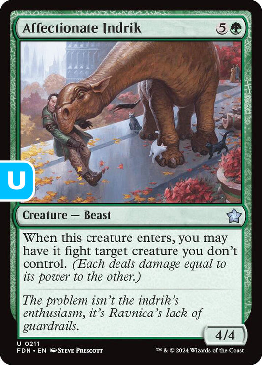 Affectionate Indrik FDN Creature Beast NM