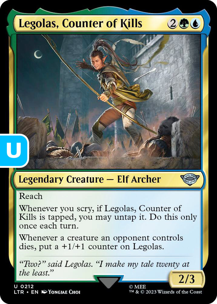 Legolas, Counter of Kills LTR Legendary Creature Elf Archer NM