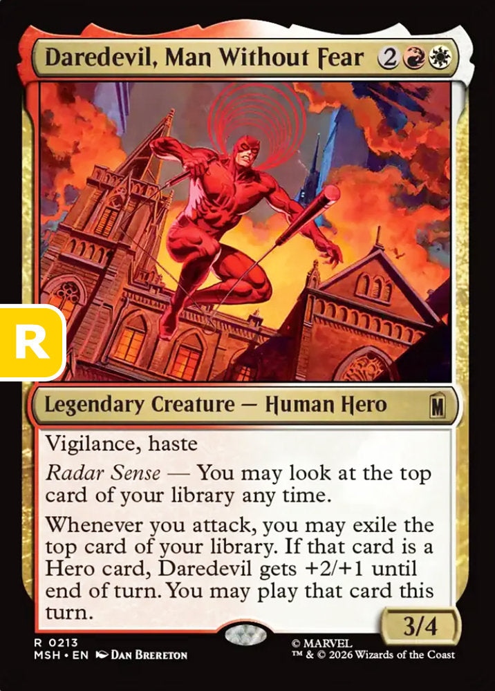 Daredevil, Man Without Fear MSH Legendary Creature Human Hero NM