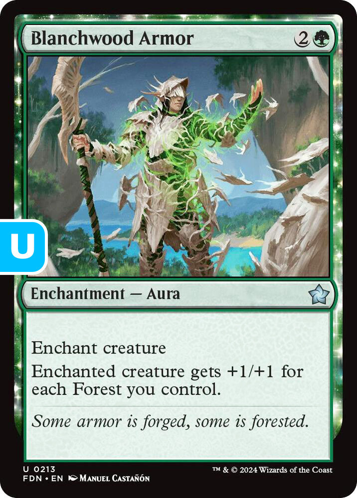 Blanchwood Armor FDN Enchantment Aura NM