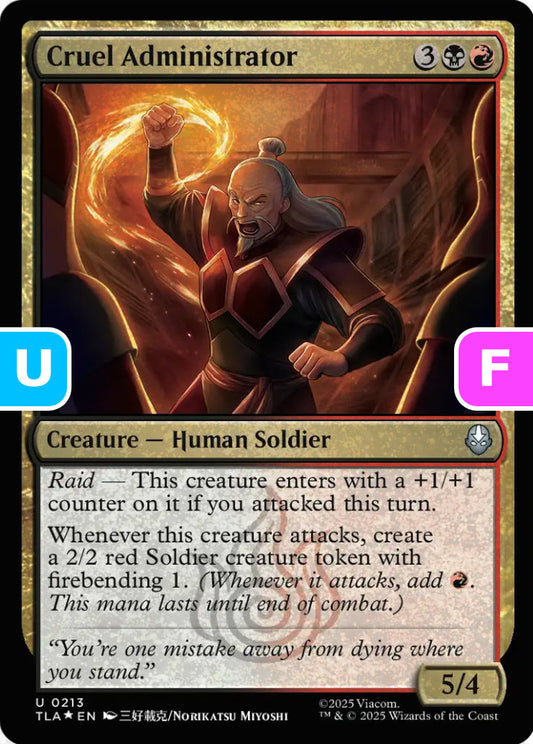Cruel Administrator TLA Creature Human Soldier *Foil* NM