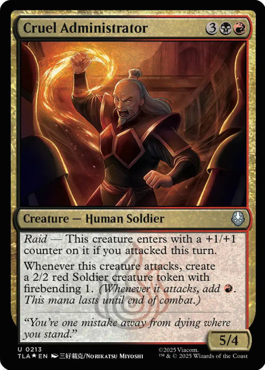 Cruel Administrator TLA Creature Human Soldier *Foil* NM