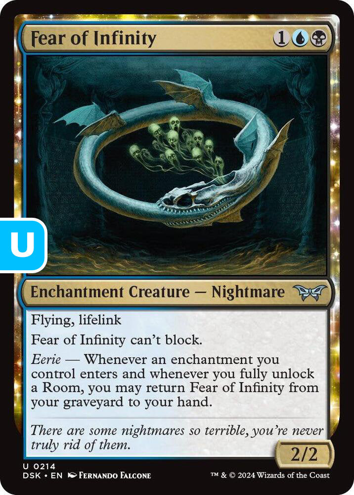 Fear of Infinity DSK Enchantment Creature Nightmare NM