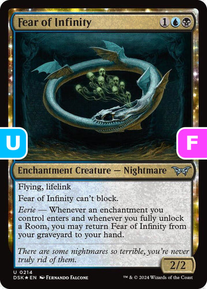 Fear of Infinity DSK Enchantment Creature Nightmare *Foil* NM