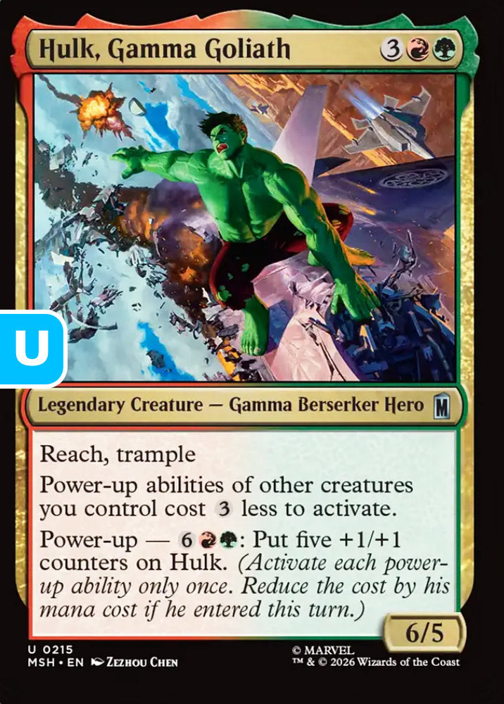 Hulk, Gamma Goliath MSH Legendary Creature Gamma Berserker Hero NM