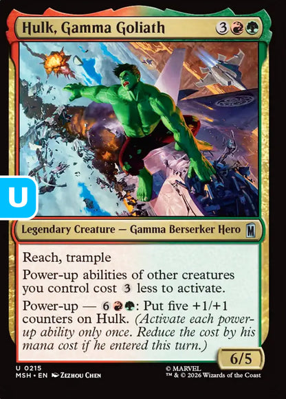Hulk, Gamma Goliath MSH Legendary Creature Gamma Berserker Hero NM