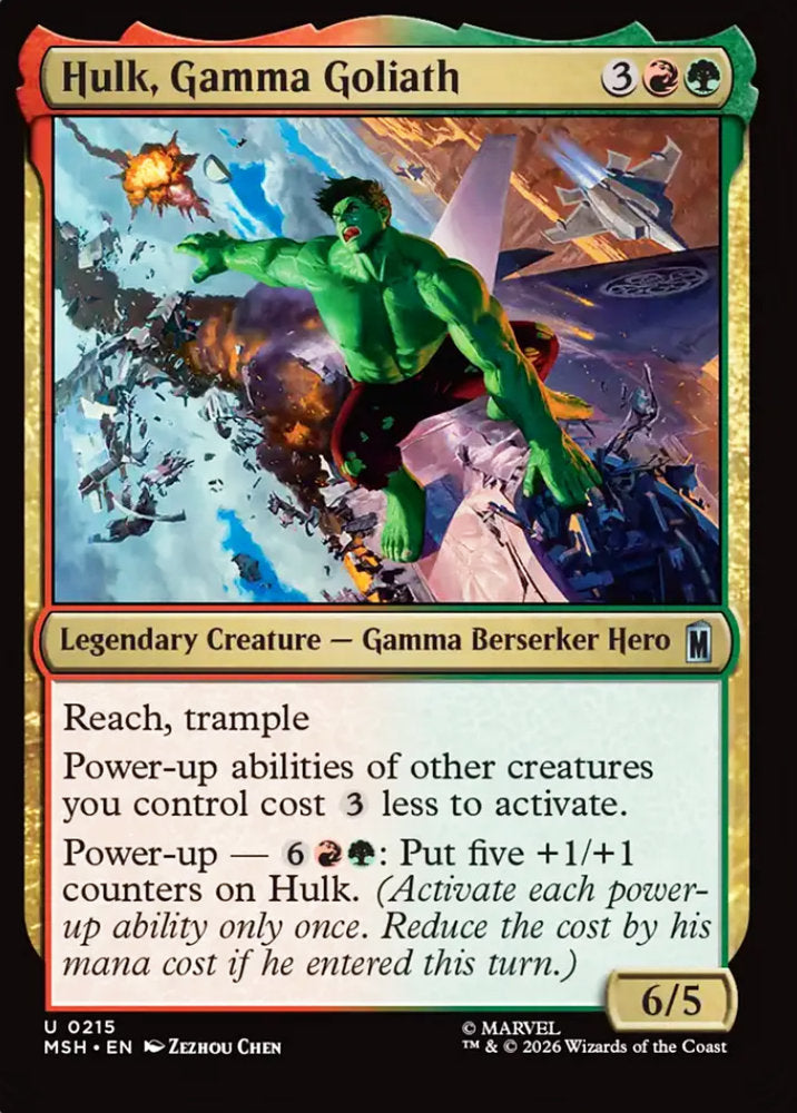 Hulk, Gamma Goliath MSH Legendary Creature Gamma Berserker Hero NM