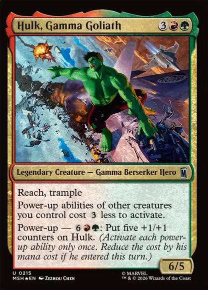 Hulk, Gamma Goliath MSH Legendary Creature Gamma Berserker Hero *Foil* NM
