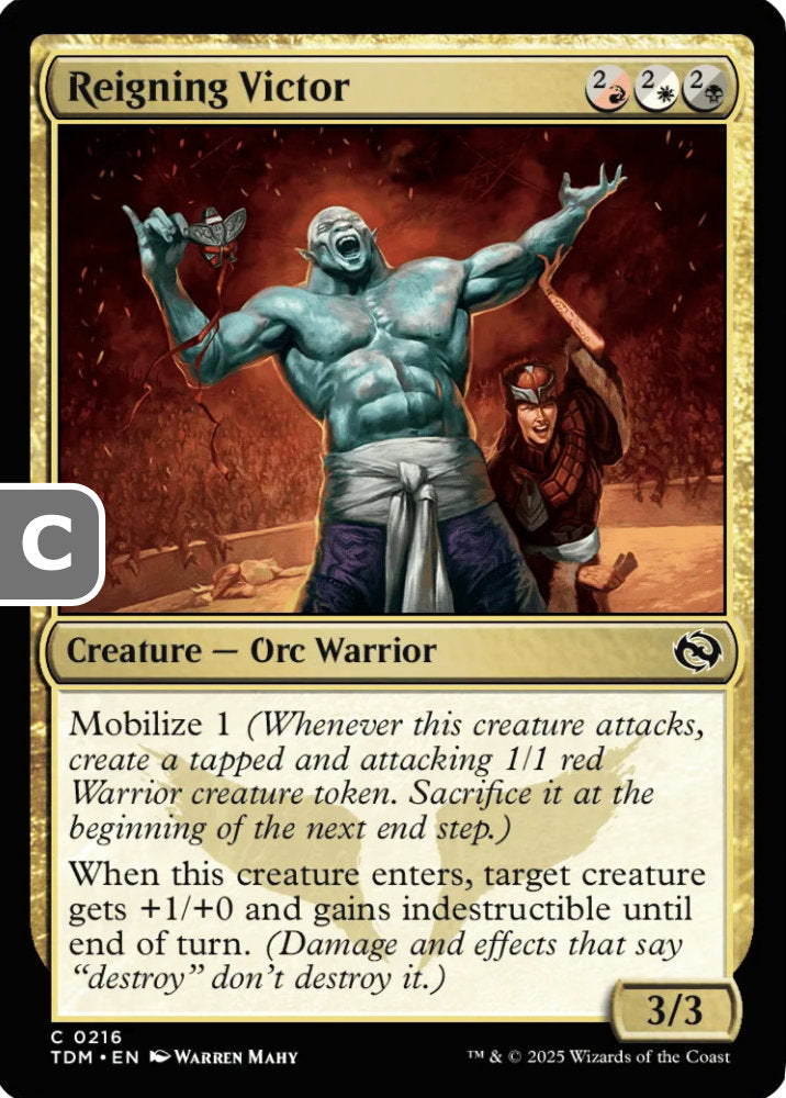 Reigning Victor TDM Creature Orc Warrior NM