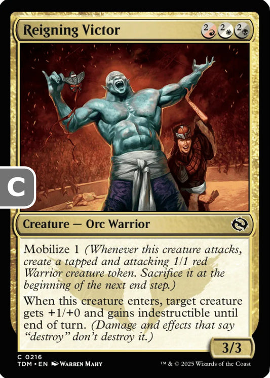 Reigning Victor TDM Creature Orc Warrior NM