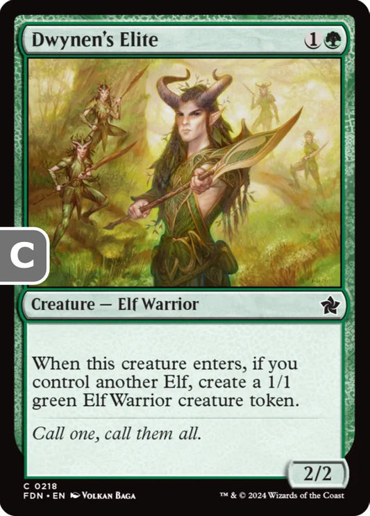 Dwynen's Elite FDN Creature Elf Warrior NM