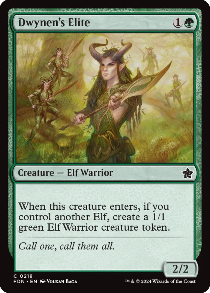 Dwynen's Elite FDN Creature Elf Warrior NM
