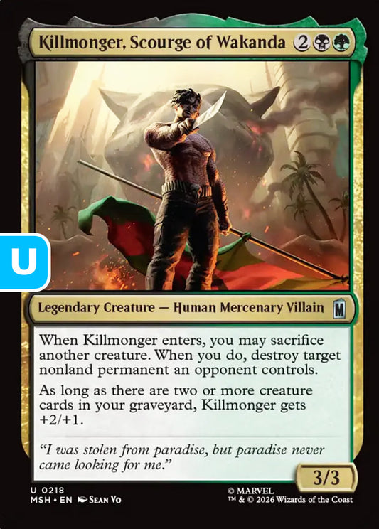 Killmonger, Scourge of Wakanda MSH Legendary Creature Human Mercenary Villain NM
