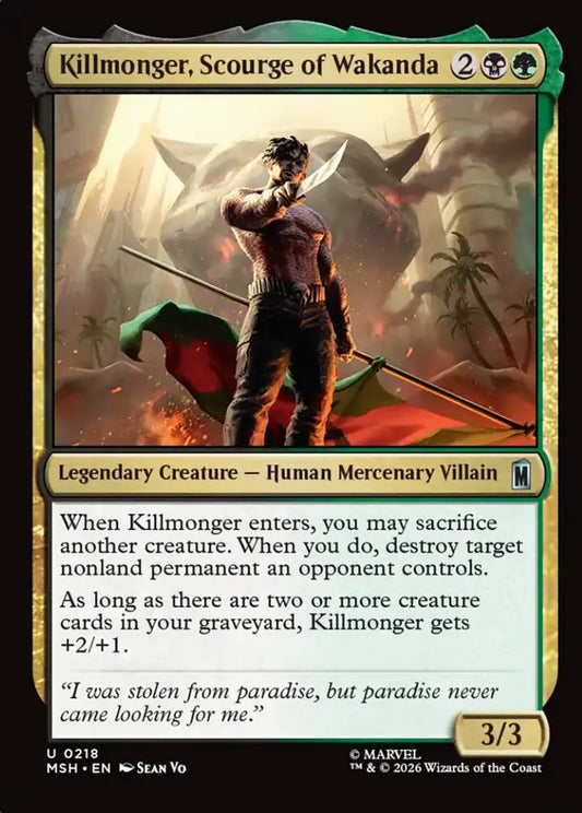 Killmonger, Scourge of Wakanda MSH Legendary Creature Human Mercenary Villain NM
