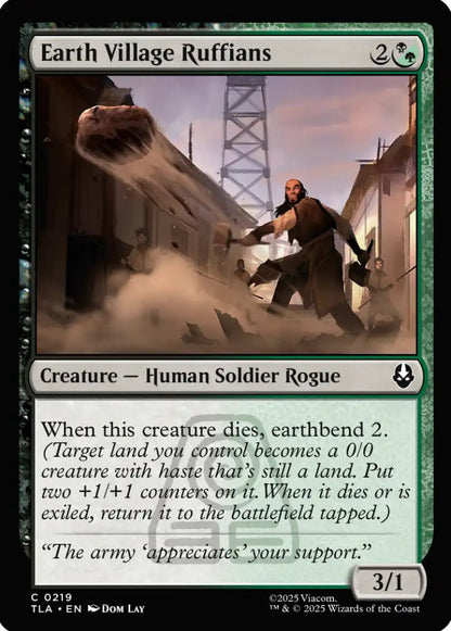 Earth Village Ruffians TLA Creature Human Soldier Rogue NM