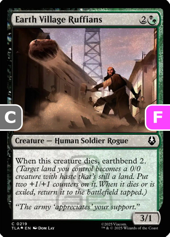 Earth Village Ruffians TLA Creature Human Soldier Rogue *Foil* NM