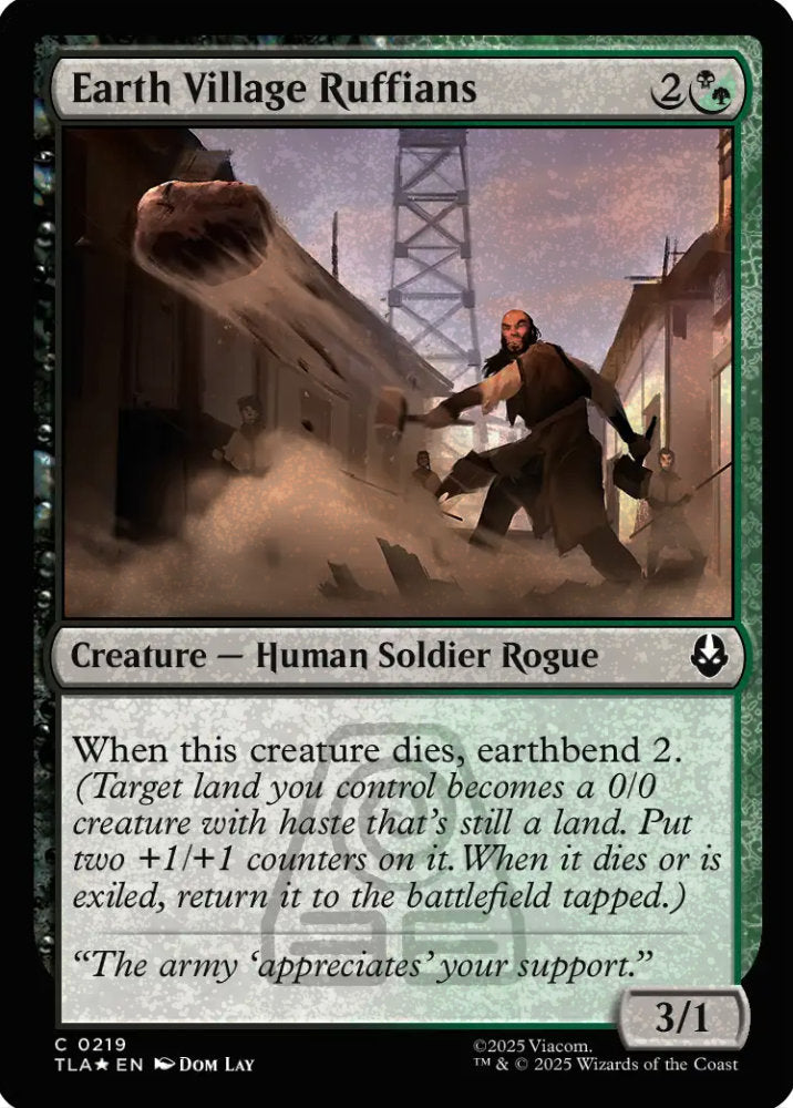 Earth Village Ruffians TLA Creature Human Soldier Rogue *Foil* NM