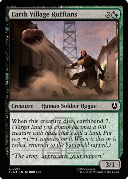 Earth Village Ruffians TLA Creature Human Soldier Rogue *Foil* NM