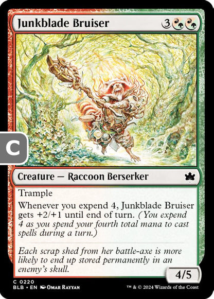 Junkblade Bruiser BLB Creature Racoon Berserker NM
