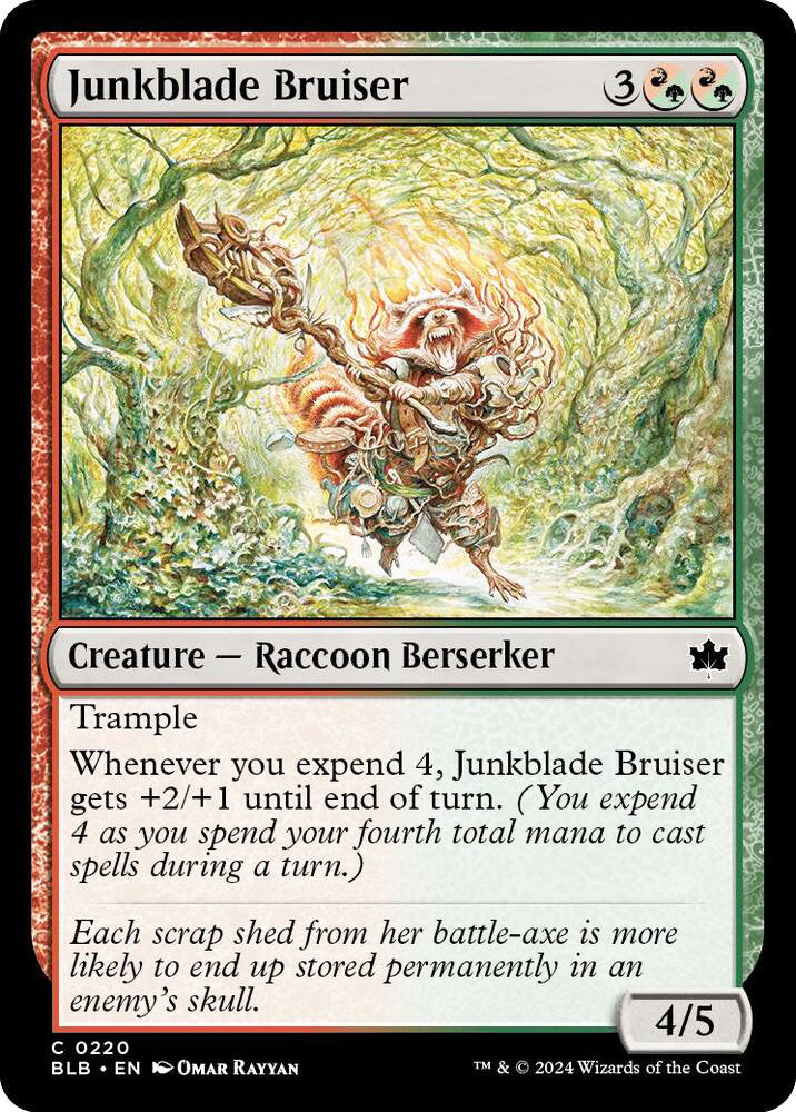Junkblade Bruiser BLB Creature Racoon Berserker NM