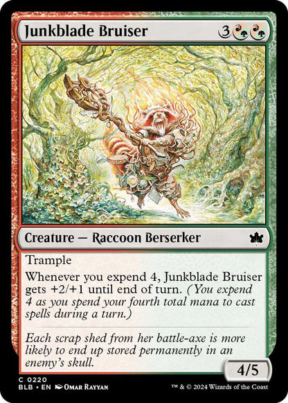 Junkblade Bruiser BLB Creature Racoon Berserker NM
