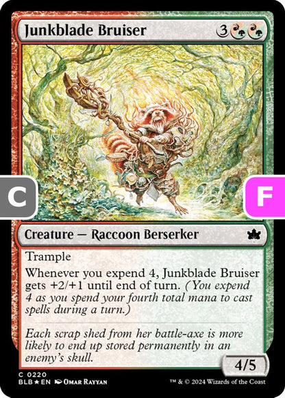 Junkblade Bruiser BLB Creature Raccoon Berserker *Foil* NM