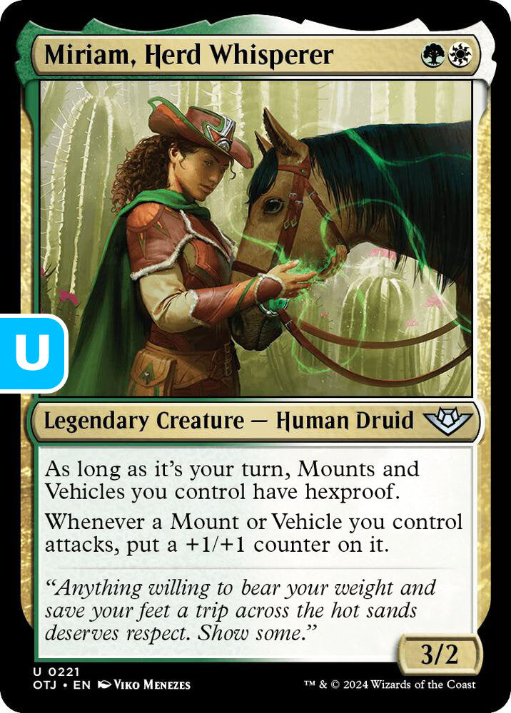 Miriam, Herd Whisperer OTJ Legendary Creature Human Druid NM