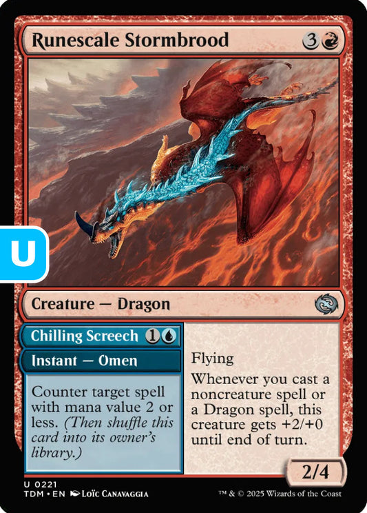 Runescale Stormbrood TDM Creature Dragon NM