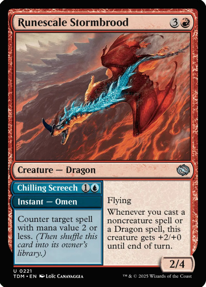 Runescale Stormbrood TDM Creature Dragon NM