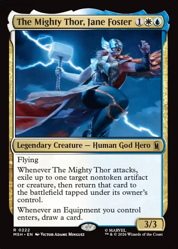 The Mighty Thor, Jane Foster MSH Legendary Creature Human God Hero NM