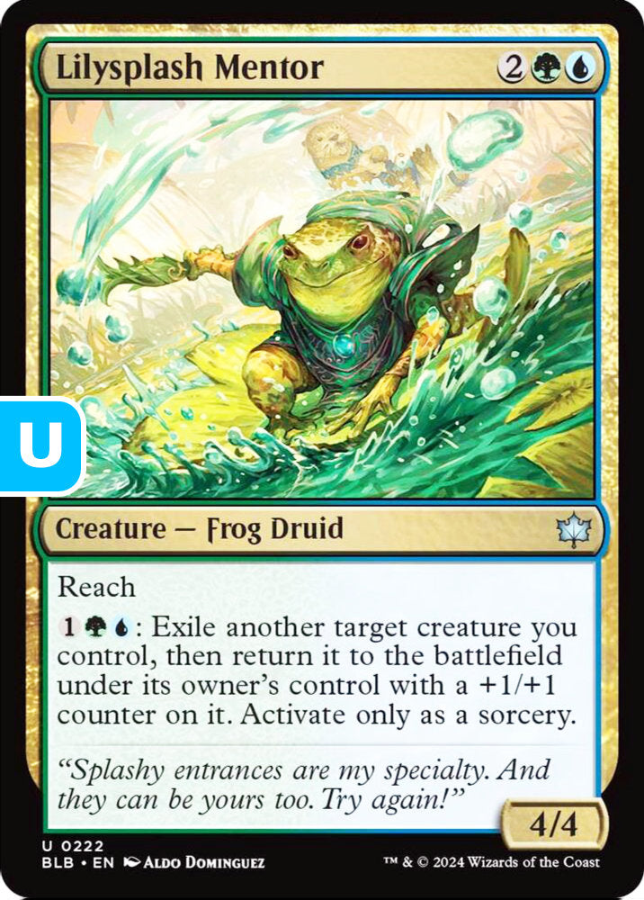 Lilysplash Mentor BLB Creature Frog Druid NM
