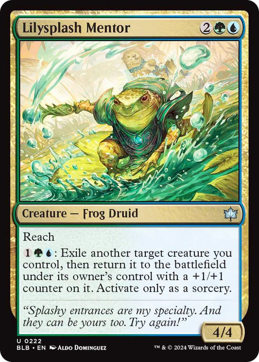 Lilysplash Mentor BLB Creature Frog Druid NM