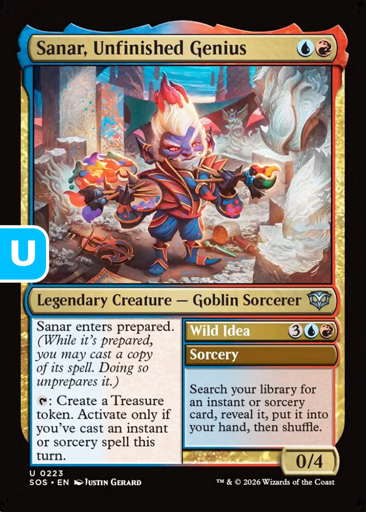 Sanar, Unfinished Genius SOS Legendary Creature Goblin Sorcerer NM