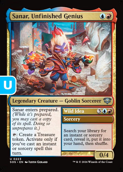 Sanar, Unfinished Genius SOS Legendary Creature Goblin Sorcerer NM