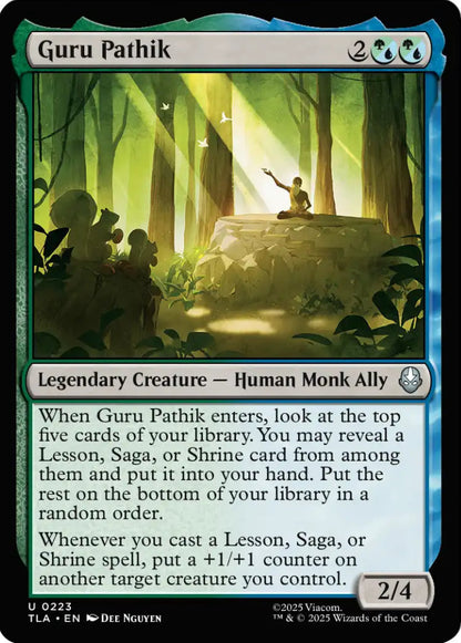 Guru Pathik TLA Legendary Creature Human Monk Ally NM