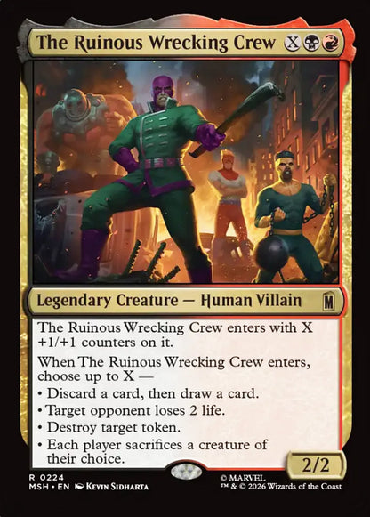 The Ruinous Wrecking Crew MSH Legendary Creature Human Villain NM