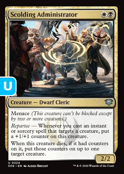 Scolding Administrator SOS Creature Dwarf Cleric NM