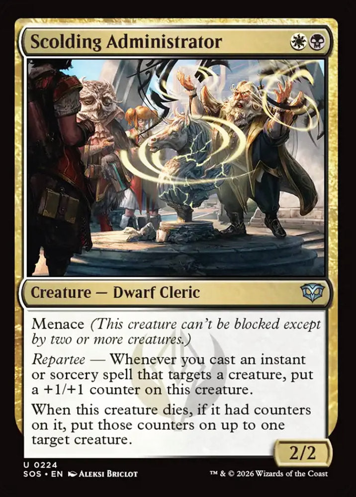 Scolding Administrator SOS Creature Dwarf Cleric NM